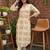 women ethnic motifs printed regular cotton kurta with trousers