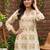 women ethnic motifs printed regular cotton kurta with trousers