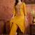 women ethnic motifs embroidered regular thread work kurta with trousers