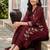 women ethnic motifs embroidered regular thread work cotton kurta with trousers & with dupatta