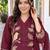 women ethnic motifs embroidered regular thread work cotton kurta with trousers & with dupatta