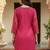 women printed regular sequinned kurta with trousers