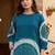 women dyed regular cotton kurta with trousers