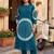 women dyed regular cotton kurta with trousers
