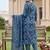 women paisley printed regular thread work cotton kurta with trousers & with dupatta