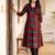 women printed empire cotton kurta with trousers