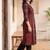 women printed empire cotton kurta with trousers