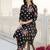 women floral printed regular cotton kurta with trousers