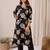 women floral printed regular chanderi silk kurta with trousers & with dupatta