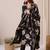 women floral printed regular chanderi silk kurta with trousers & with dupatta