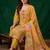 women floral embroidered regular thread work kurta with trousers & with dupatta