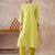 women printed regular cotton kurta with trousers & with dupatta