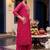 women ethnic motifs printed regular thread work kurta with trousers & with dupatta