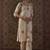 women ethnic motifs embroidered regular thread work liva kurta with trousers