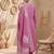 women ethnic motifs embroidered regular thread work cotton kurta with trousers & with dupatta