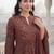 women ethnic motifs printed regular cotton kurta with trousers & with dupatta