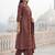 women ethnic motifs printed regular cotton kurta with trousers & with dupatta