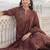 women ethnic motifs printed regular cotton kurta with trousers & with dupatta