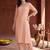 women regular mirror work kurta with trousers