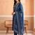 women ethnic motifs printed regular cotton kurta with trousers & with dupatta