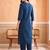 women ethnic motifs printed regular cotton kurta with trousers & with dupatta