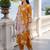 women ethnic motifs printed regular cotton kurta with trousers