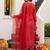 women ethnic motifs embroidered regular kurta with trousers & with dupatta