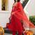 women ethnic motifs embroidered regular kurta with trousers & with dupatta