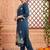 women ethnic motifs embroidered regular thread work cotton kurta with trousers
