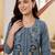 women floral embroidered regular thread work kurta with trousers