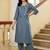 women floral embroidered regular thread work kurta with trousers
