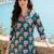 women floral printed regular cotton kurta with trousers