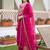 women ethnic motifs embroidered regular kurta with trousers & with dupatta