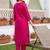 women ethnic motifs embroidered regular kurta with trousers & with dupatta