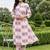 women printed regular cotton kurta with trousers