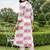 women printed regular cotton kurta with trousers