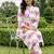women printed regular cotton kurta with trousers