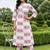 women printed regular cotton kurta with trousers