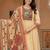 women ethnic motifs printed regular sequinned cotton kurta with trousers & with dupatta