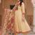 women ethnic motifs printed regular sequinned cotton kurta with trousers & with dupatta