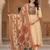 women ethnic motifs printed regular sequinned cotton kurta with trousers & with dupatta
