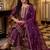 women ethnic motifs embroidered regular thread work kurta with palazzos & with dupatta