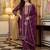 women ethnic motifs embroidered regular thread work kurta with palazzos & with dupatta