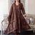 women ethnic motifs printed empire cotton kurta with trousers & with dupatta