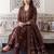 women ethnic motifs printed empire cotton kurta with trousers & with dupatta