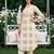 women ethnic motifs printed regular cotton kurta with trousers