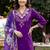 women ethnic motifs embroidered regular kurta with trousers & with dupatta