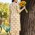 women floral printed regular cotton kurta with trousers