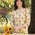 women floral printed regular cotton kurta with trousers