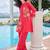 women floral embroidered regular thread work kurta with trousers